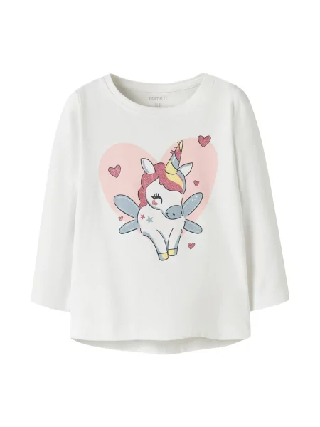 NAME IT Tricou NMFVIX albastru porumbel / magenta / rosé alb