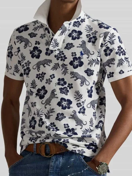 Koszulka polo o kroju slim fit z czystej bawełny Polo Ralph Lauren biała