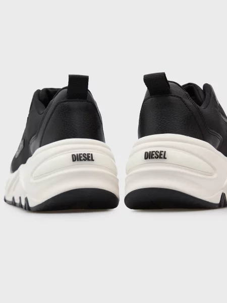 Кожаные кроссовки Diesel черные