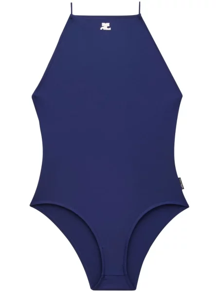 Costum de baie Courreges cu autograf albastru