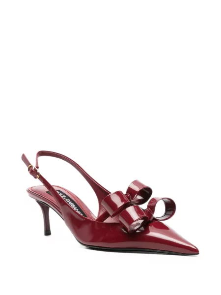 Pantofi cu toc Dolce & Gabbana slingback roșu