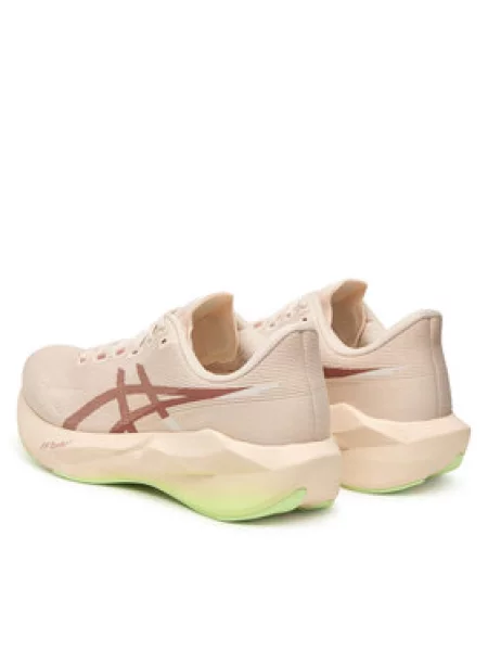ASICS Bežecká obuv Novablast 6 béžová / hnedá / neónovo zelená ružová