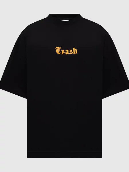 Футболка з вишивкою Crash Vetements чорна
