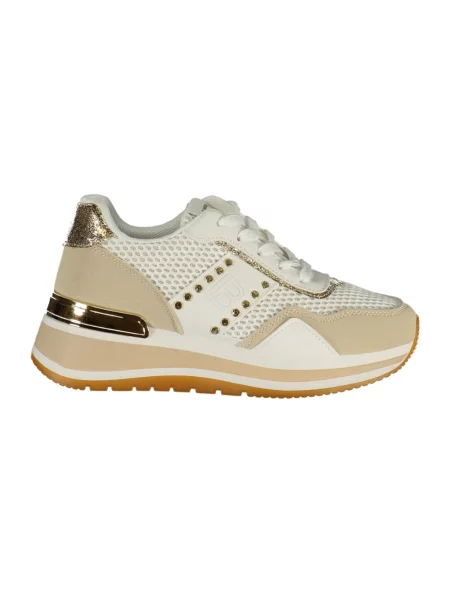 Sneakersy Laura Biagiotti z dżetami białe