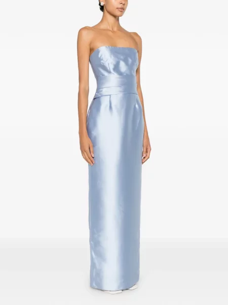 Rochie maxi Solace London fără bretele albastru