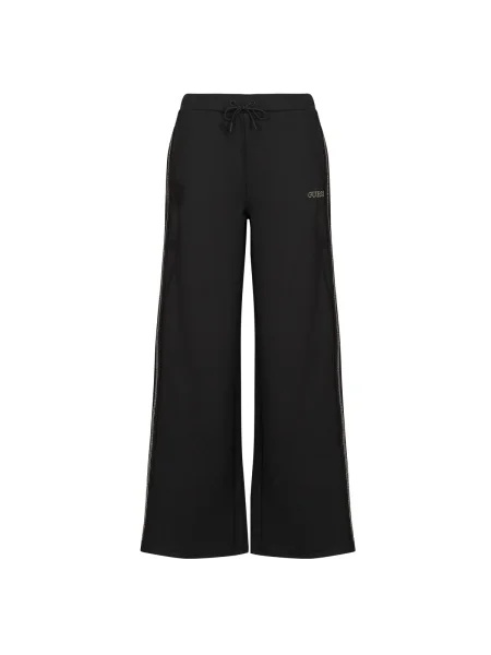 Pantaloni Guess cu picior lat negru
