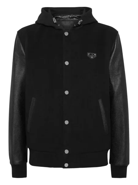 Geacă Philipp Plein cu glugă negru