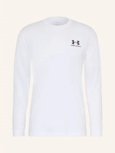 Běžecké tričko longsleeve Under Armour Sportstyle Left Chest white/black bílé
