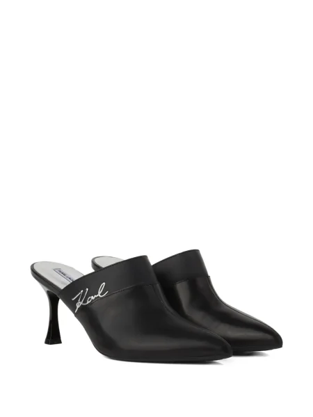 Papuci tip mules Karl Lagerfeld negru