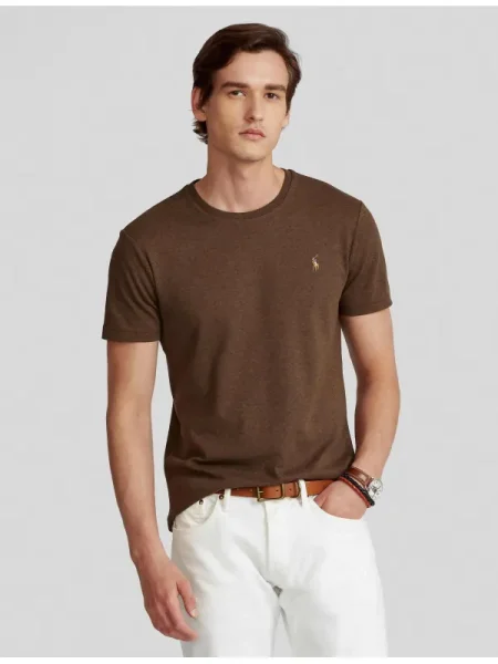 POLO RALPH LAUREN Tricou | Custom slim fit maro