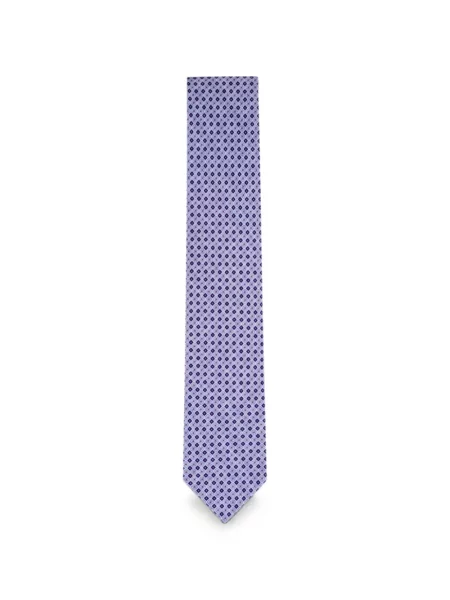 Cravată Brioni cu imagine cu imprimeu geometric albastru