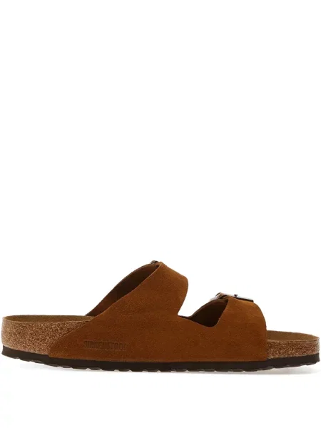 Sandale Birkenstock din piele de căprioară maro