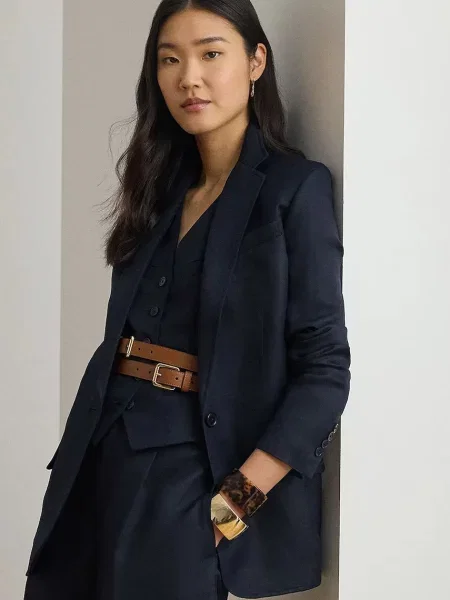 Lauren Ralph Lauren sacou cu un singur rând de pentru femei din in