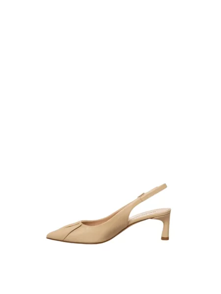 Czółenka Halmanera z otwartą piętą beżowa