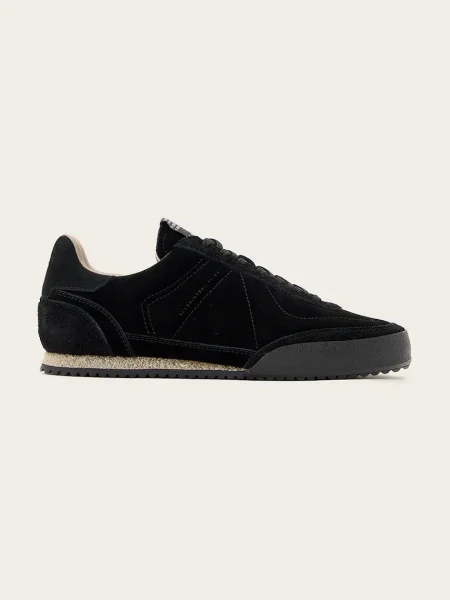 Велурени маратонки AllSaints Harri Low Top мъжки черно