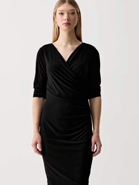 Joseph Ribkoff rochie drapată negru