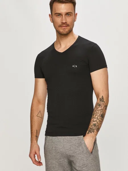 Póló Armani Exchange fekete