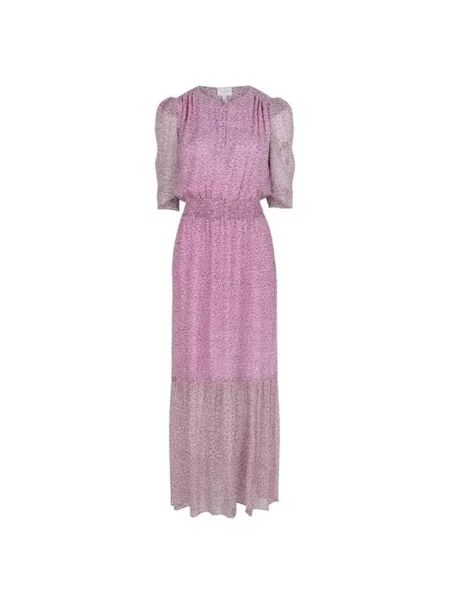 Maksi sukienka maxi Dante 6 szyfonowa garniturowa różowa