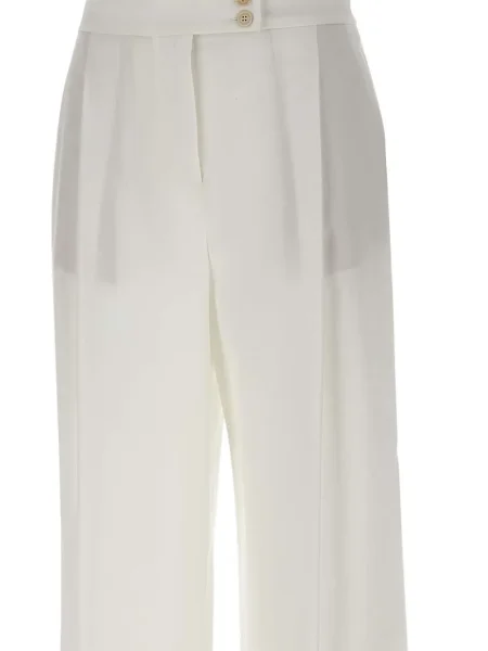 Spodnie Eleventy plisowane białe