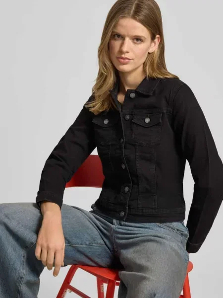 Kurtka dżinsowa o kroju regular fit z mieszanki bawełny model WONDER' Only czarna