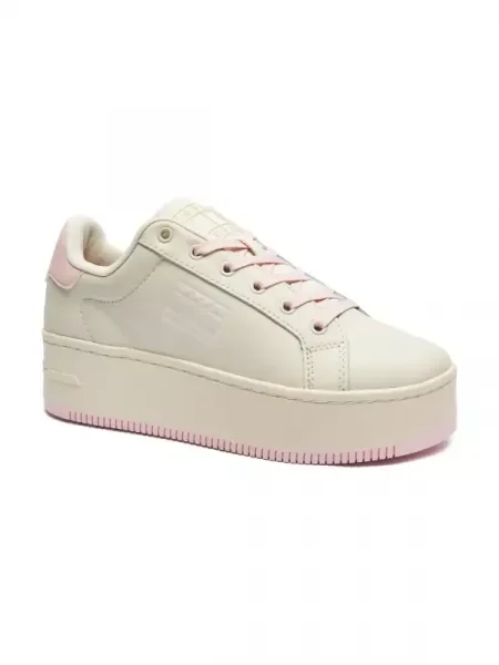 Sportcipők Tommy Jeans Tjw Flatform Ess Rózsaszín bézs