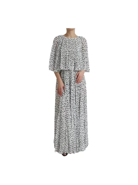 Sukienka maxi Dolce And Gabbana biała