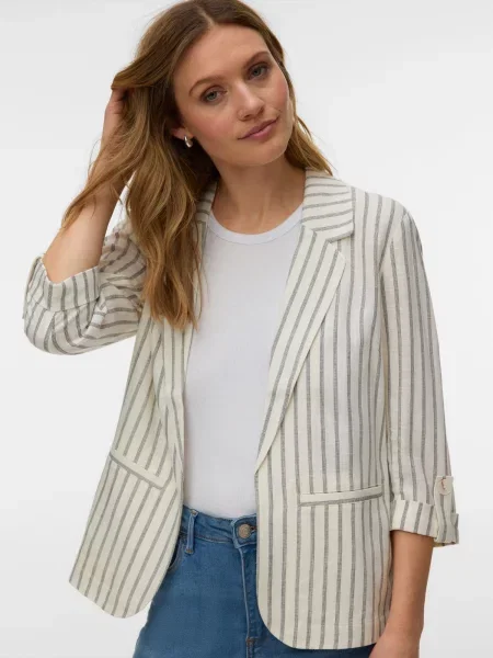 VERO MODA Sacou VMROSIE ecru / închis bej