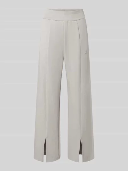 Spodnie dresowe o kroju straight fit z elastycznej mieszanki Armani Exchange beżowe