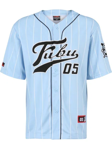 FUBU Tricou albastru deschis / roşu închis / negru alb