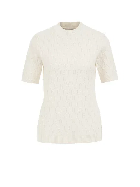 WE Fashion Pulover murdar alb