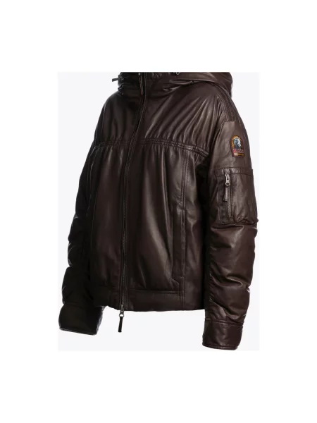 Kurtka skórzana Parajumpers brązowa