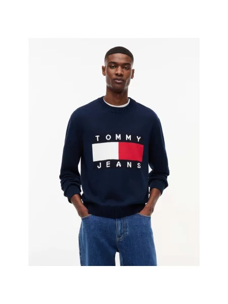 Sveter Tommy Jeans modrá