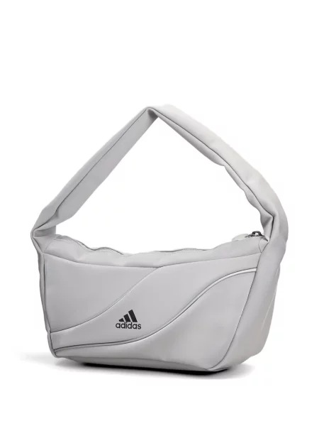 Pantaloni scurți Adidas cu dungi cu autograf gri