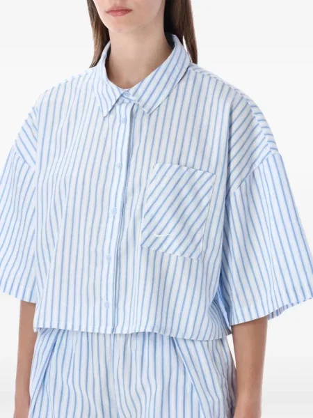 Decupat pantaloni scurți Nike Cortez cu cataramă din poplin alb