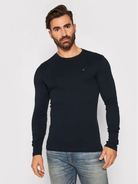 Tricou mânecă lungă Tommy Jeans negru