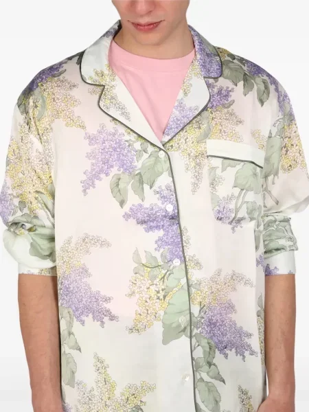 Cămașă Mouty cu model floral cu imagine alb