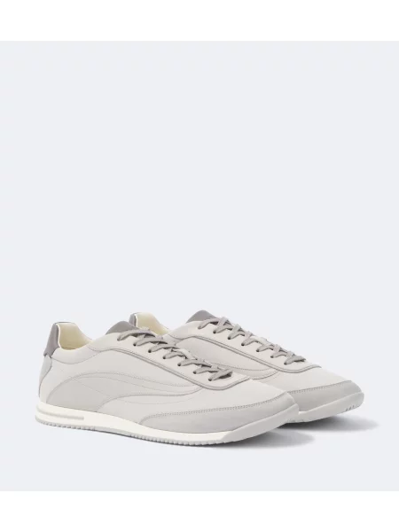 Sneakerși Brunello Cucinelli din piele gri