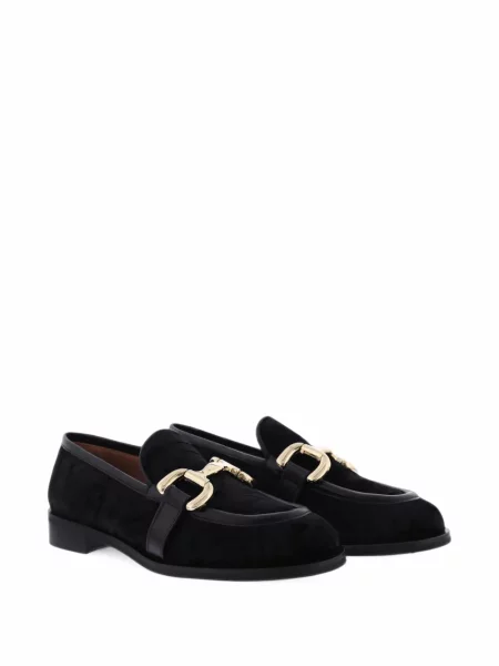Pantofi loafer Paris Punk de catifea negru