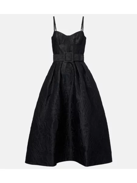 Rochie Rebecca Vallance din jacard de costum negru
