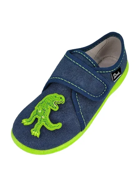 BECK Papuci de casă Creepy albastru închis / verde deschis negru