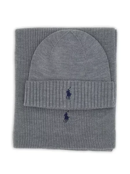 Žebrovaný čepice Polo Ralph Lauren černý