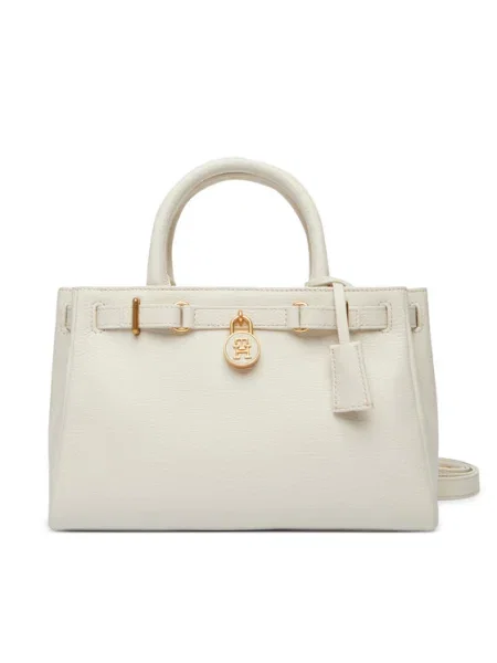 Geantă Tommy Hilfiger American Icon Mini Tote Leather bej
