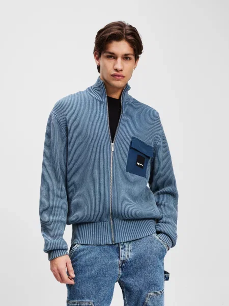 KARL LAGERFELD JEANS Kardigán námornícka / dymovo modrá