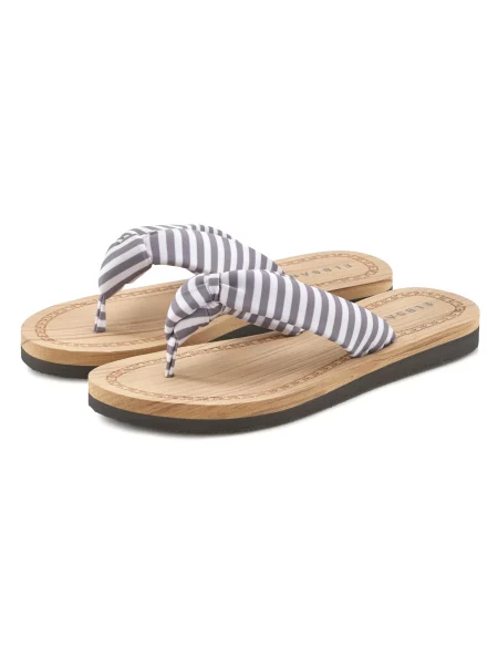 Elbsand Flip-flops gri închis alb