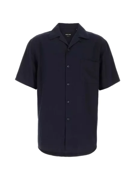 Gulerat scurt cămașă Giorgio Armani albastru