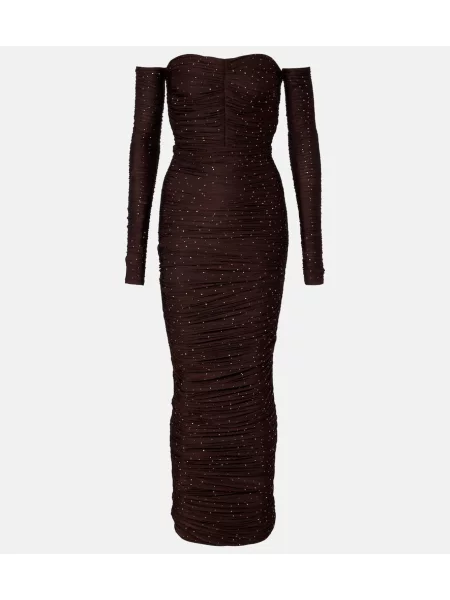 Rochie Alex Perry din jerseu maro