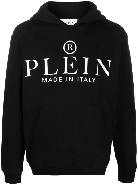 Hanorac cu glugă Philipp Plein cu imagine negru