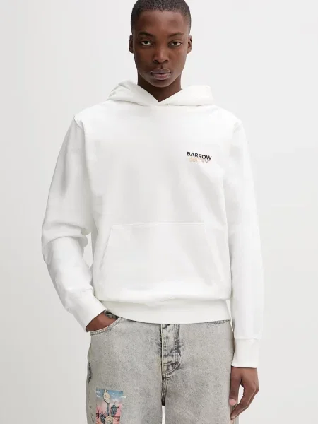 Barrow bluza z kapturem męska biała