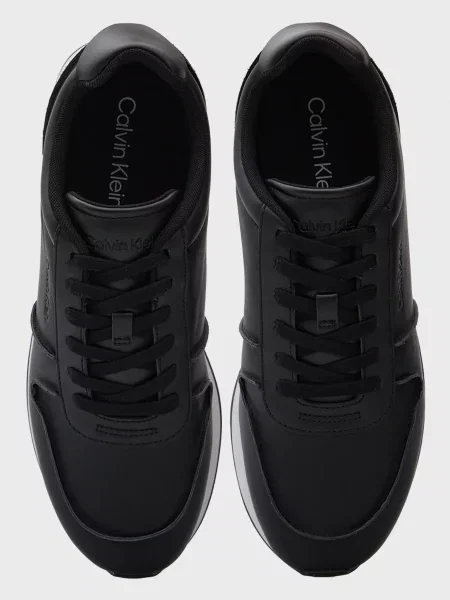 Кожаные кроссовки Calvin Klein Jeans ретро черные