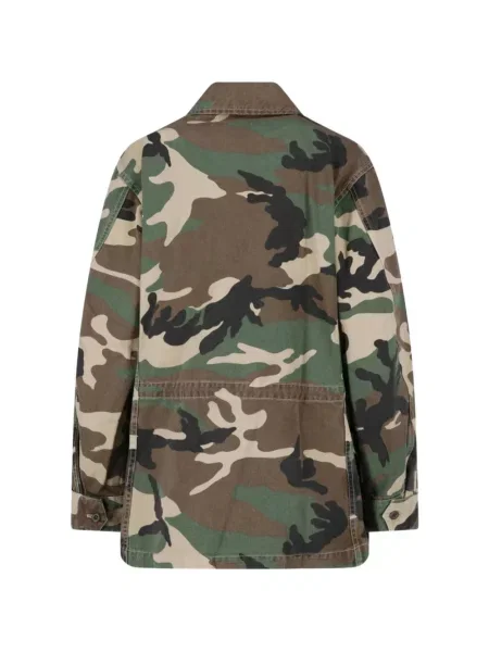 Geacă Nili Lotan cu imagine cu model camuflaj verde